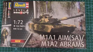 M1A1 AIM (SA) / M1A2 Abrams Tank Revell 1:72 in box review