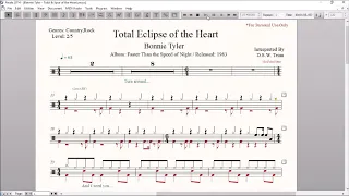 Drum Score World - Bonnie Tyler - Total Eclipse of the Heart (Sample)