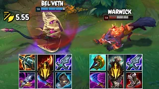 BEL'VETH vs WARWICK FULL BUILD FIGHTS & Best Pentakills!