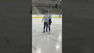 Nathan Chen and Lily Neff Xfinity shoot - hug