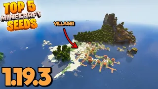 Top 5 SEEDS for Minecraft 1.19.3! (Best Minecraft Wild Update Seeds Java & Bedrock)