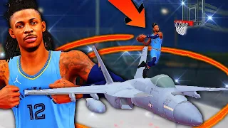 Ja Morant JUMPS OVER A PLANE In NBA 2K22!! DUNKING OVER An AIR PLANE In THE DUNK CONTEST *NEW DUNKS*