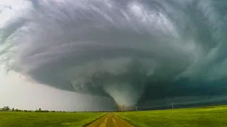 Chasing a Huge Tornado! "IT'S A MONSTER!!!"