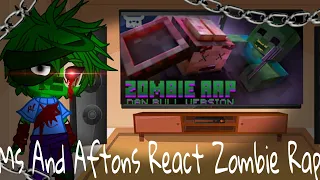 MS And Aftons React To Zombie Rap||GC||FNAF||MINECRAFT||Part 5