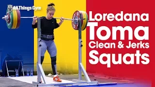 Loredana Toma (63kg) 115kg Clean & Jerks + 155kg Squat Double 2017 Europeans