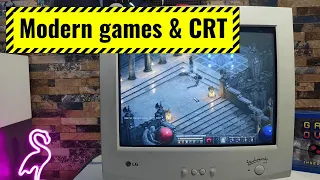 Windows 11 and modern games on a 20-years old 15" CRT monitor