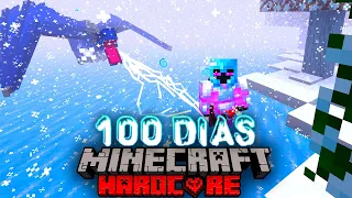 SOBREVIVI 100 DIAS en un MUNDO con una TORMENTA DE NIEVE INFINITA, HARDCORE..... (Me congele🥶🥶🥶)