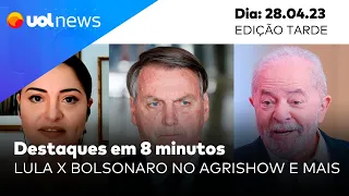 UOL News em 8 Minutos: Lula x Bolsonaro no Agrishow, atos golpistas de 8/1, análises e mais