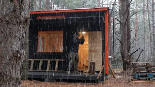 I'm installing a stove in the cabin (short version), Building a tiny forest cabin