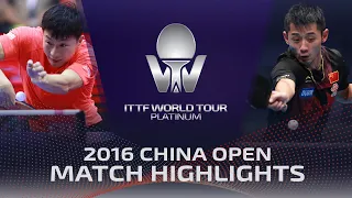 Ma Long vs Zhang Jike (HD Highlights) | 2016 ITTF World Tour China Open