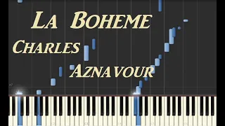 La Boheme  - Charles Aznavour Piano Synthesia Tutorial