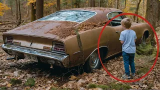 Boy Finds Old Abandoned Car in Forest, What He Finds Inside It Makes Him Shocked