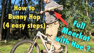 Another guy teaching - How to Bunny Hop your Mountain Bike. (in boots)