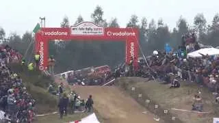 WRC Fafe Rally Sprint 2014 -  Espectacular salto de Sébastien Ogier na pedra sentada