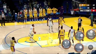 NBA 2K23 mobile with commentary on iPhone 14 pro max: Los Angeles Lakers vs Golden State Warriors