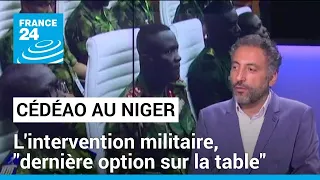 Niger : l'intervention militaire "dernière option sur la table", selon la Cédeao • FRANCE 24