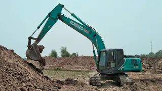 พามาดูงานขุดลอกห้วยกับ เจ้าKOBELCO SK200-10 คันนี้เคยเจอกันไปแล้วครั้งเมื่อ2ปีที่แล้ว😁😅