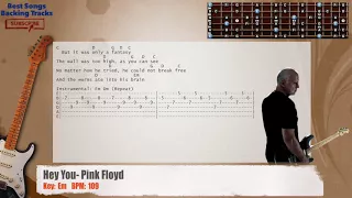 🎸 Hey You - Pink Floyd Guitar Backing Track with chords and lyrics