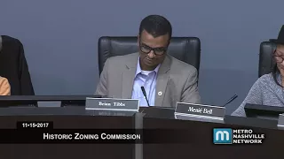 11/15/17 Historic Zoning Commission Meeting