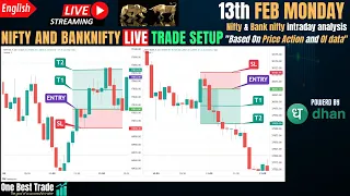🔴Live Nifty intraday trading | Bank nifty live trading | Live options trading | 13th FEB 2023 dhan
