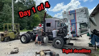 FREIGHTLINER CABOVER REBUILD DAY 1, HOW MANY PROBLEMS DID WE FIND???