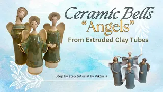 Ceramic Bells from Extruded Clay Tubes “Angels” Very Easy Clay project