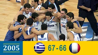 🏀 Greece vs France: 67-66 (Highlights - Post Game) | FIBA Eurobasket 2005 Semi-final