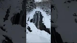 Клоковский водопад, остров Сахалин, 13 марта 2022 года