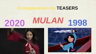 Comaparacion de teasers de Mulan (2020 vs 1998)