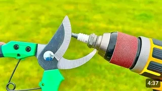 Special Way To Sharpen Pruning Shears as Sharp as a Razor @Inventor101