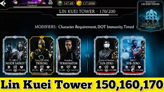 Lin kuei tower Boss Battle 150 , 160 & 170 Fight + Rewards MK Mobile