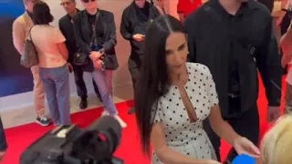 Demi Moore and Dennis Quaid arrive for 'The Substance' press conference in Cannes