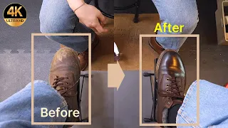 10년된 닥터마틴 워커 닦기!! Shoe Shine  ASMR Vintage Shoe Restoration : Bringing Old Beauties Back to Life