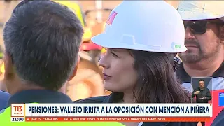 Vallejo irrita a la oposición con mención a Piñera por pensiones