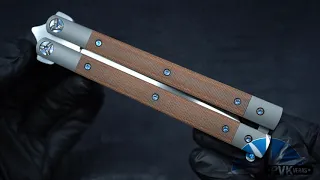 Pena Knives Custom PenaSong Balisong Drop Point Micarta Scales