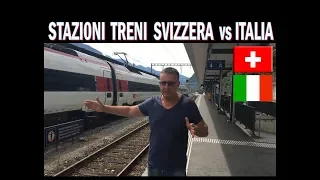 Confronto Stazione dei Treni Svizzera-Italia  !!! ( Lugano vs Monza )