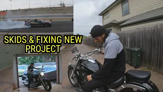 Will The Yamaha Vstar Fire Up?! + RB25 Track Skids