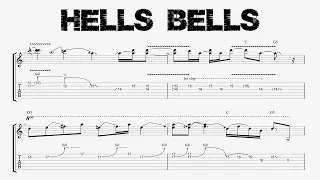 AC/DC - HELLS BELLS - Guitar Solo Tutorial (Tab + Sheet Music)