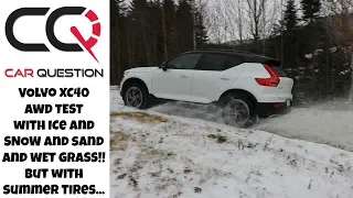 Volvo XC40 R-Design AWD test | In snow, sand, ice and wet grass!