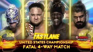 WWE Fastlane 2019 Samoa Joe vs Rey Mysterio vs Andrade vs R-Truth 2K19 Simulation