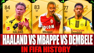 😱HAALAND VS MBAPPE VS DEMBELE IN FIFA HISTORY🥹💥