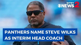 Steve Wilks speaks as Panthers interim head coach