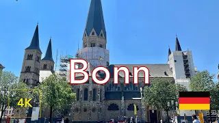 Bonn walking tour 4k | Germany 2023 walk | City center travel | Street | walkthrough downtown