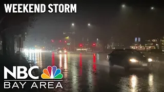 Rain Continues in Bay Area, Dangerous Driving Conditions in the Sierra