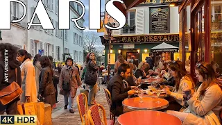 🇫🇷[PARIS 4K] WALK IN PARIS "BEAUTIFUL EVENING MONTMATRE WALK" (4K60 FPS VERSION) 26/FEBRUARY/2024