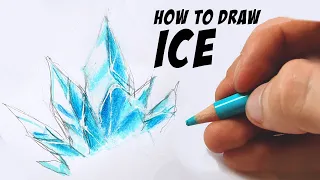 HOW TO DRAW ICE | Tutorial | #shorts | DrawlikeaSir