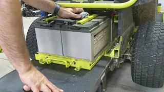 RY48ZTR100 Ryobi Zero Turn Mower Battery Removal