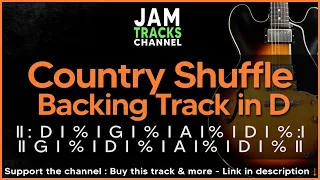 Country Shuffle Guitar Backing Track in D