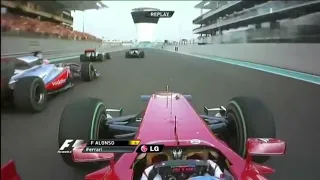 Fernando Alonso onboard start Abu Dhabi GP 2010