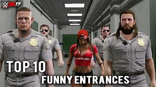 WWE 2K17 - Top 10 Craziest Funny Entrances "GIMMICK SWAP" Reigns, Strowman, Taker & More (PS4 & XB1)